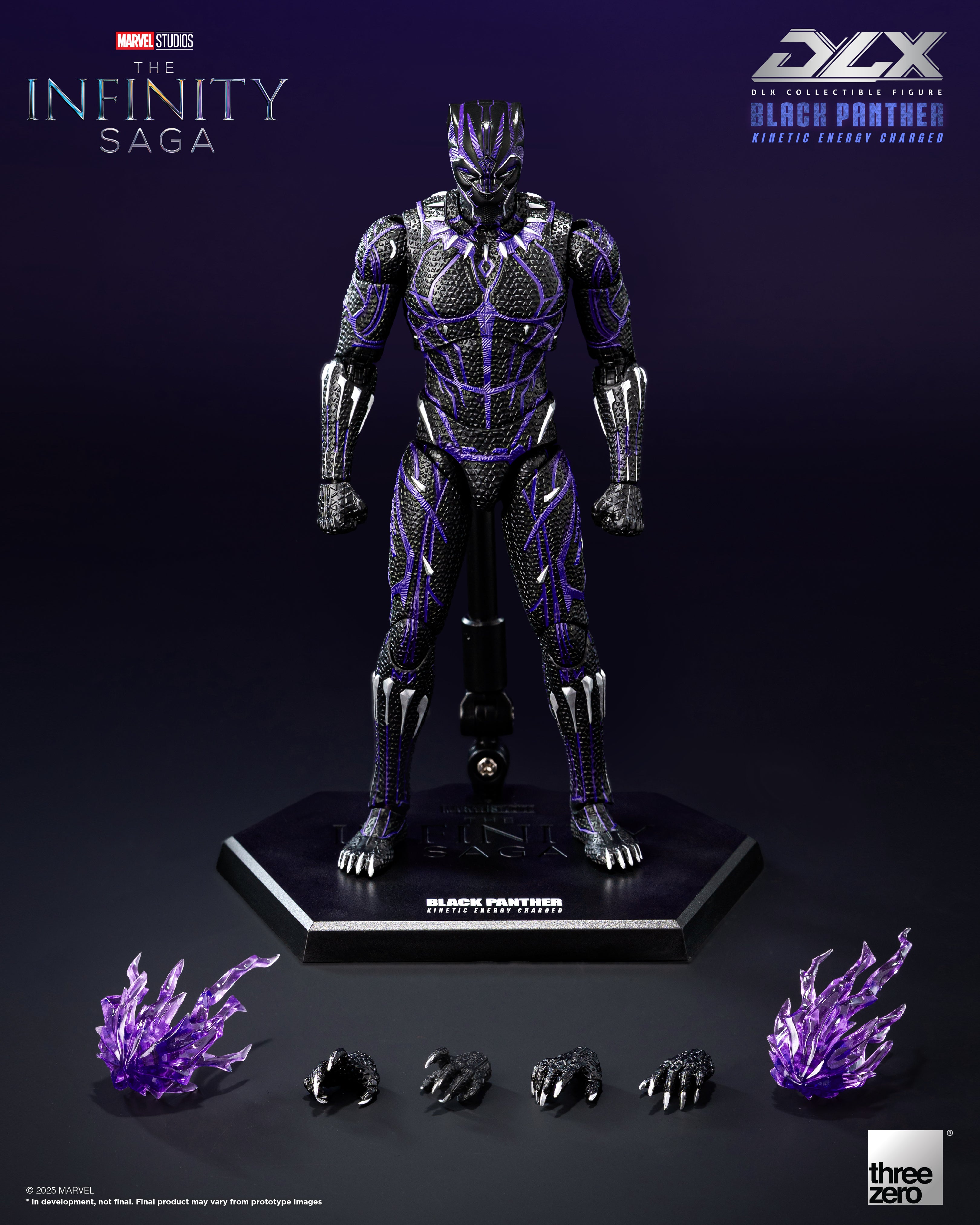 Black Panther スタチュー Threezero - 1/12 The Infinity Saga: DLX Black Panther (Kinetic