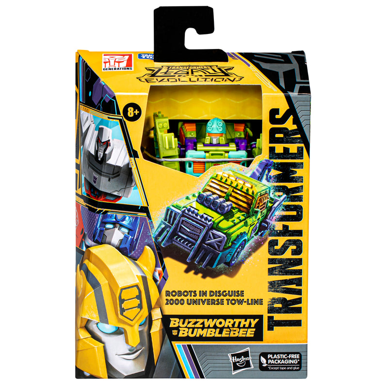 Load image into Gallery viewer, Transformers Generations - Legacy Evolution: Buzzworthy Bumblebee - Deluxe Robots In Disguise 2000 Universe Tow-Line
