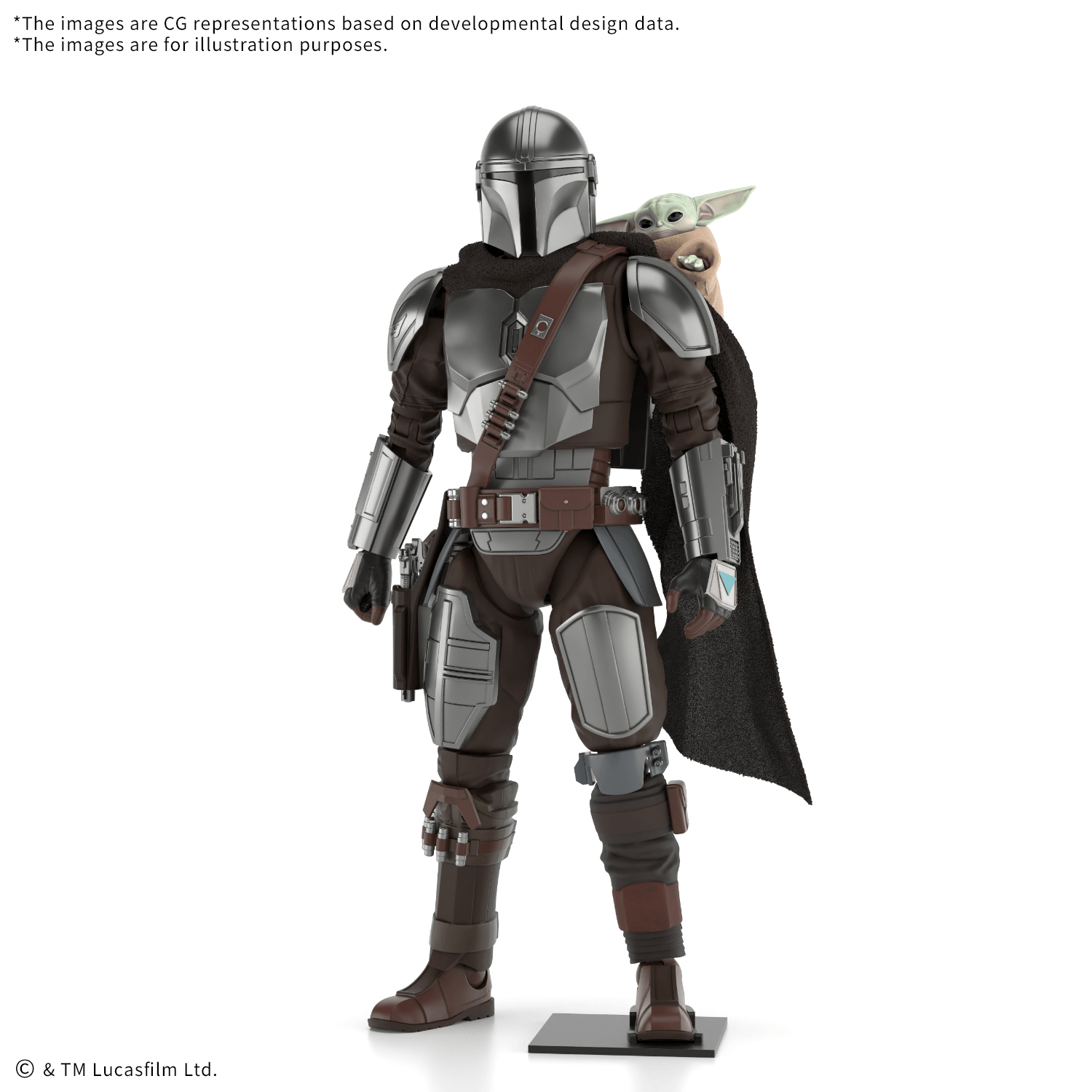 1/12 THE MANDALORIAN AND GROGU プラモデル Bandai - Star Wars Model - The Mandalorian and Grogu 1/12 Scale