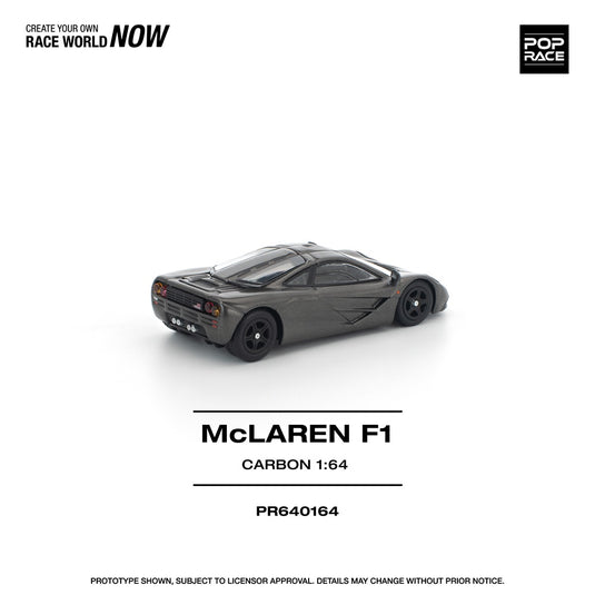 Pop Race - McLaren F1 (Carbon) 1/64 Scale Diecast Model Car