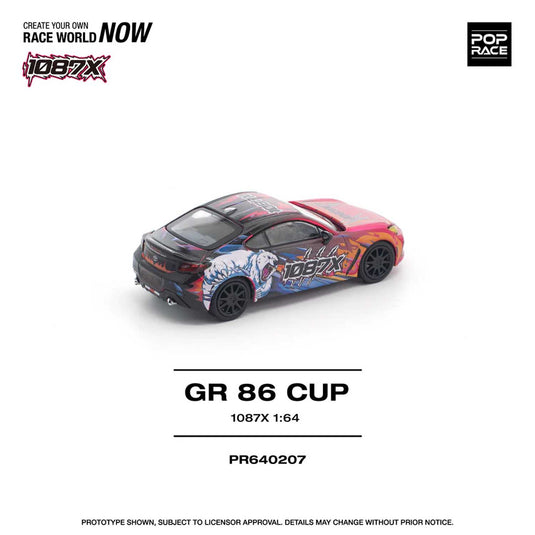 Pop Race - 1087X GR86 CUP 1/64 Scale Diecast Model Car