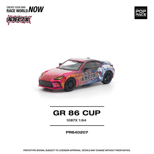 Pop Race - 1087X GR86 CUP 1/64 Scale Diecast Model Car