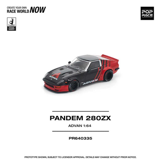 Pop Race - Pandem 280ZX Advan 1/64 Scale Diecast Model Car