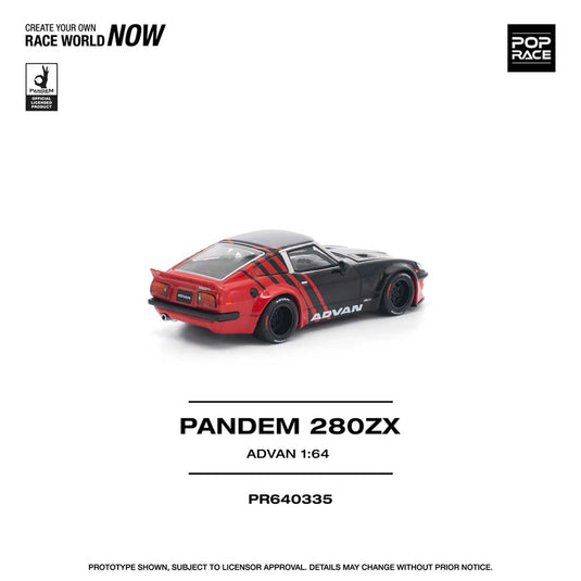 Pop Race - Pandem 280ZX Advan 1/64 Scale Diecast Model Car