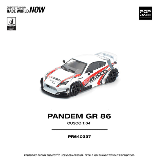 Pop Race - Pandem GR86 (CUSCO) 1/64 Scale Diecast Model Car