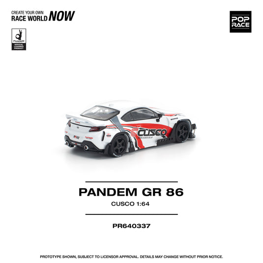 Pop Race - Pandem GR86 (CUSCO) 1/64 Scale Diecast Model Car