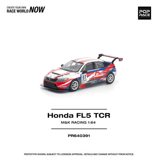 Pop Race - Honda Civic Type-R (FL5) TCR (M&K Racing) 1/64 Scale Diecast Model Car