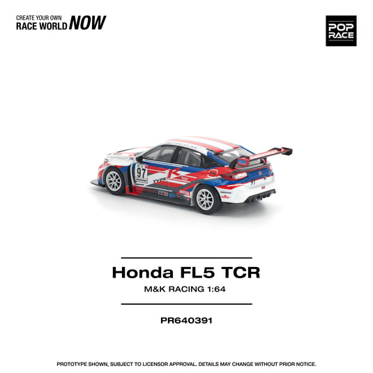 Pop Race - Honda Civic Type-R (FL5) TCR (M&K Racing) 1/64 Scale Diecast Model Car