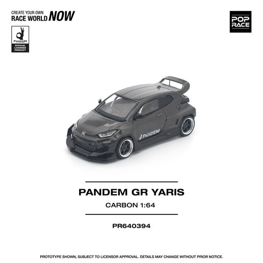 Pop Race - Pandem GR Yaris (Carbon) 1/64 Scale Diecast Model Car