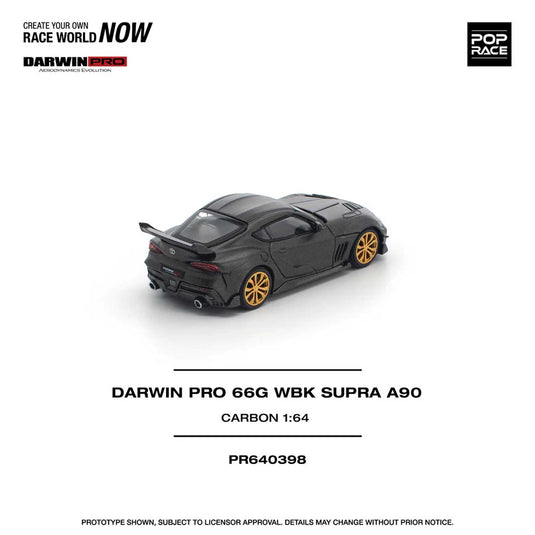 Pop Race - Darwin Pro 66G WBK Supra A90 (Carbon Edition) 1/64 Scale Diecast Model Car