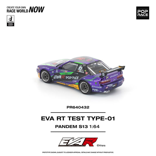 Pop Race - EVA RT Test Type-01 (Pandem S13) 1/64 Scale Diecast Model Car