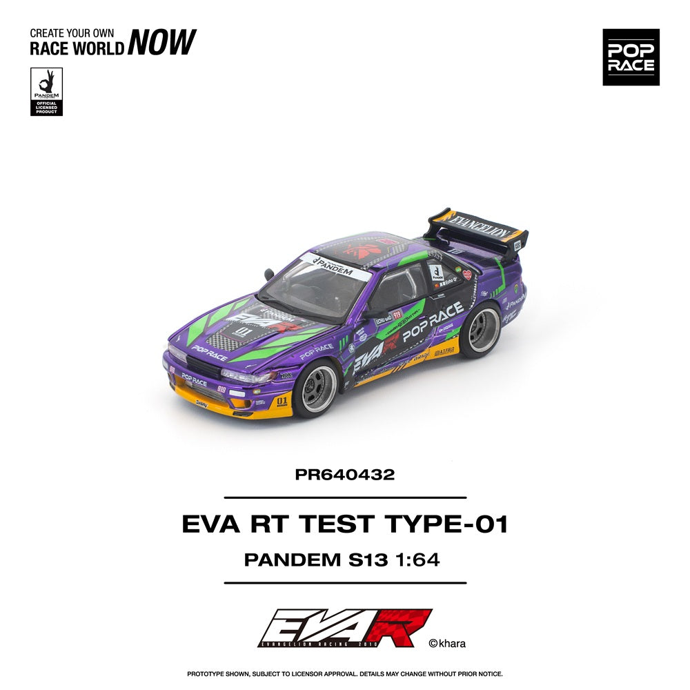 ローマンTYPE4 TiTO limited model Pop Race - EVA RT Test Type-01 (Pandem S13) 1/64 Scale Diecast