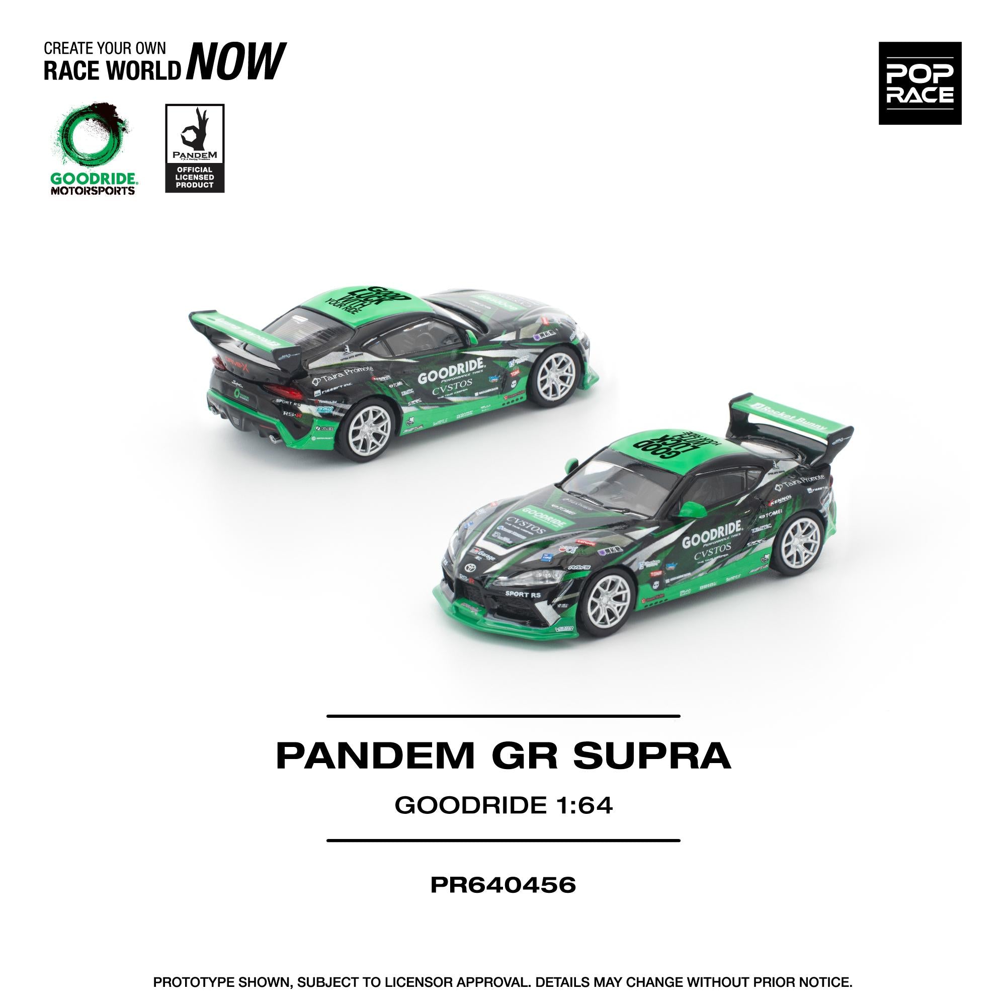 Pop Race - Pandem GR Supra (Goodride) 1/64 Scale Diecast Model Car