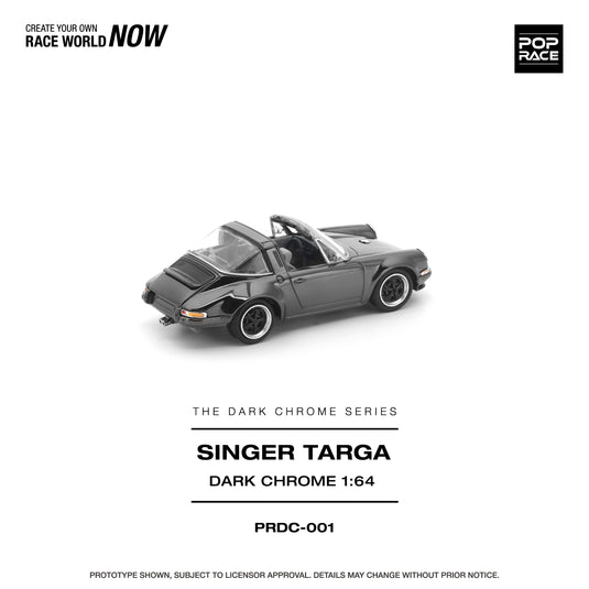 Pop Race - Singer Targa (Dark Chrome) 1/64 Scale Diecast Model Car