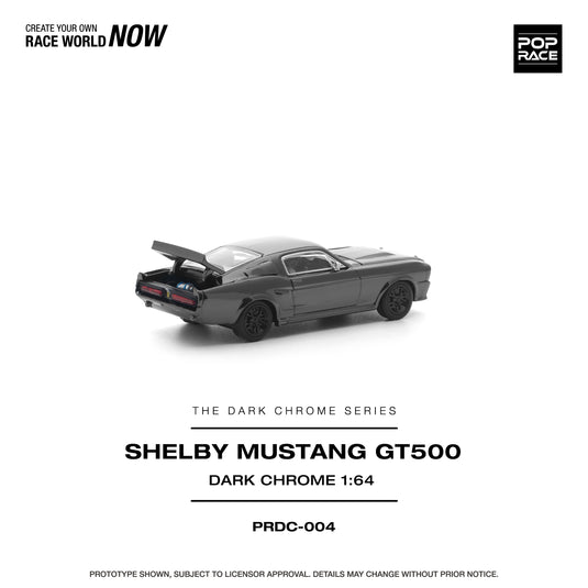 Pop Race - Shelby Mustang GT500 (Dark Chrome) 1/64 Scale Diecast Model Car