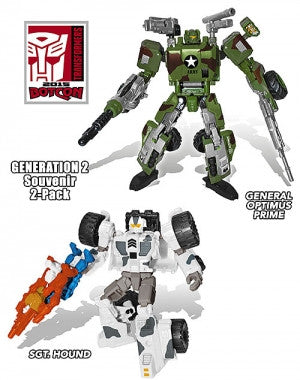 Botcon 2015 Souvenir Set - General Optimus Prime and SGT. Hound