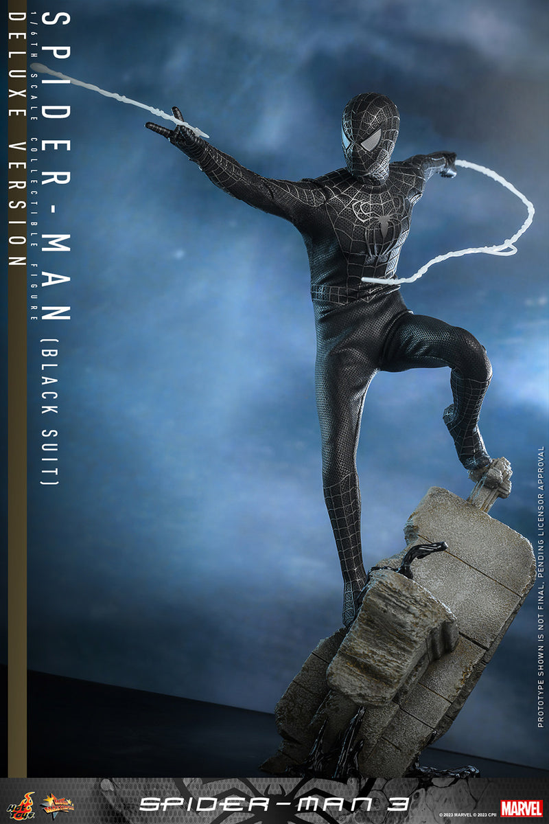 Load image into Gallery viewer, Hot Toys - Spider-Man 3: Spider-Man (Black Suit) (Deluxe Version)
