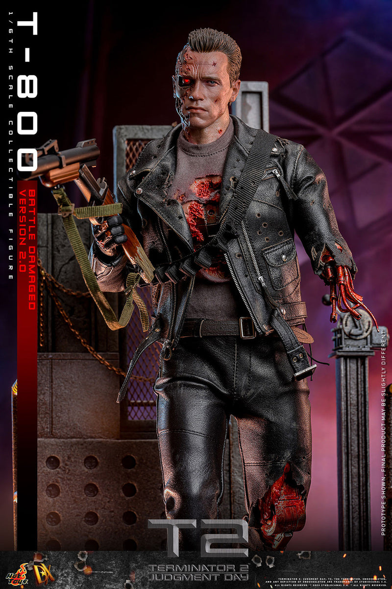 Load image into Gallery viewer, Hot Toys - Terminator 2 Judgement Day - T-800 (Battle Damaged Version 2.0)