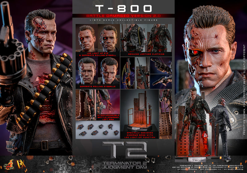 Load image into Gallery viewer, Hot Toys - Terminator 2 Judgement Day - T-800 (Battle Damaged Version 2.0)