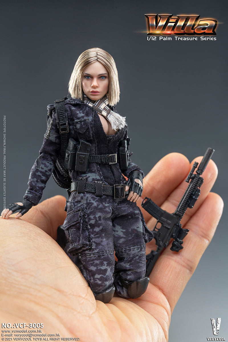Load image into Gallery viewer, Very Cool - 1/12 Palm Treasure Series - Black MC Camouflage Women Soldier - Villa