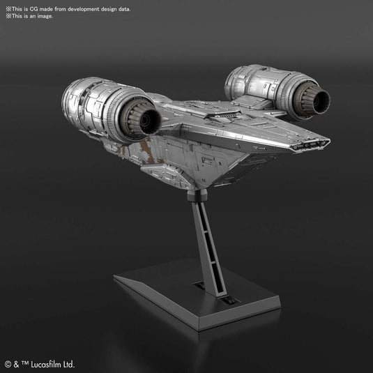 Bandai - Star Wars Vehicle Model: Razor Crest [Silver Coating Version] Model Kit