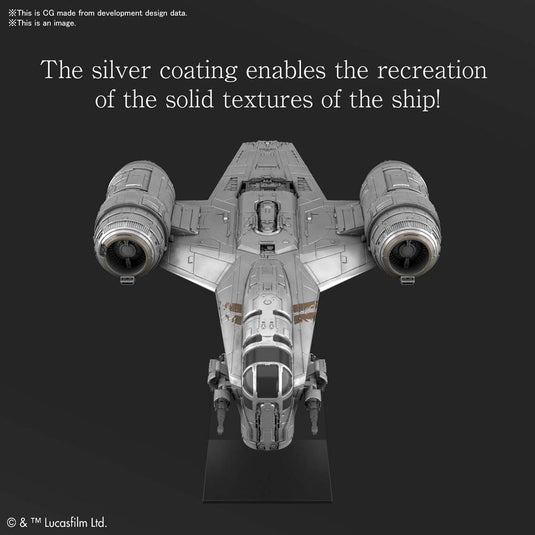 Bandai - Star Wars Vehicle Model: Razor Crest [Silver Coating Version] Model Kit