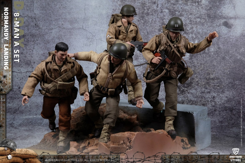 Load image into Gallery viewer, Crazy Figure - WWII U.S. Army On D-Day Deluxe Edition - 8 Figures