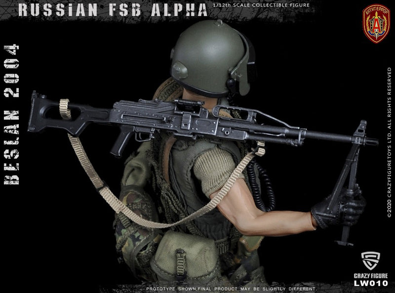 Load image into Gallery viewer, Crazy Figure - 1/12 Russian Alpha Special Forces: Russian Machine Gunner