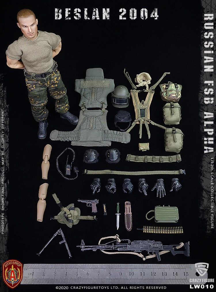 Load image into Gallery viewer, Crazy Figure - 1/12 Russian Alpha Special Forces: Russian Machine Gunner