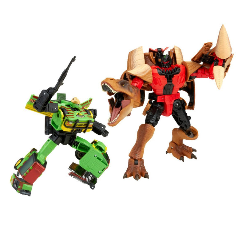 Load image into Gallery viewer, Transformers X Jurassic Park Mash-Up - Tyrannocon Rex and Autobot JP93 Set