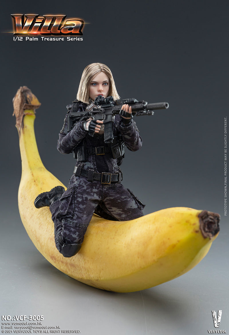 Load image into Gallery viewer, Very Cool - 1/12 Palm Treasure Series - Black MC Camouflage Women Soldier - Villa