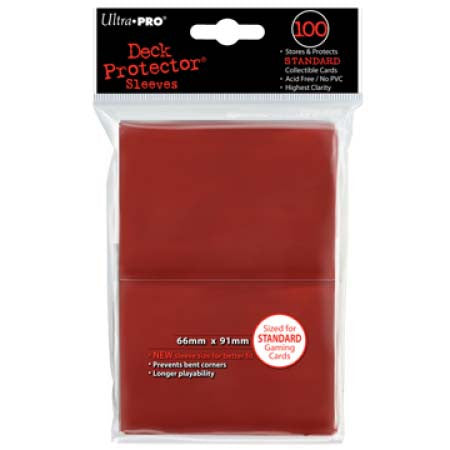 Ultra PRO - Solid Red Deck Protectors - 100 Sleeves