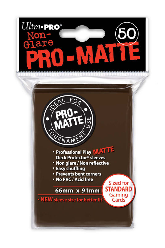 Ultra PRO - Pro-Matte Brown Deck Protectors - 50 Sleeves