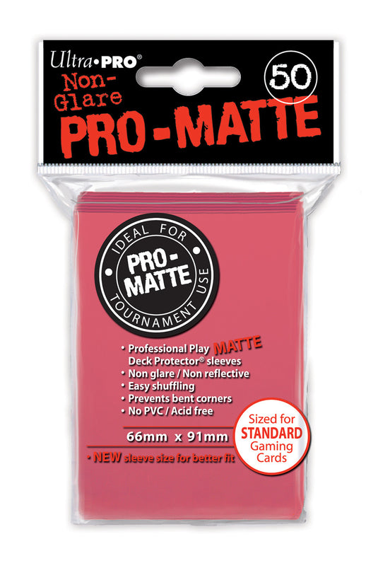 Ultra PRO - Pro-Matte Fuchsia Deck Protectors - 50 Sleeves