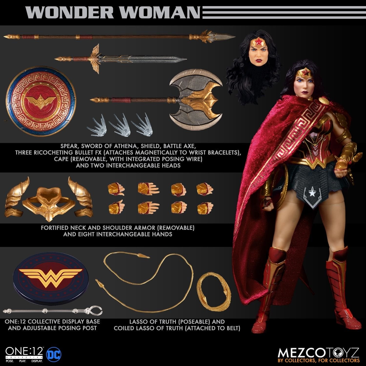 Mezco Toyz - One:12 DC Comics Wonder Woman – Ages Three and Up