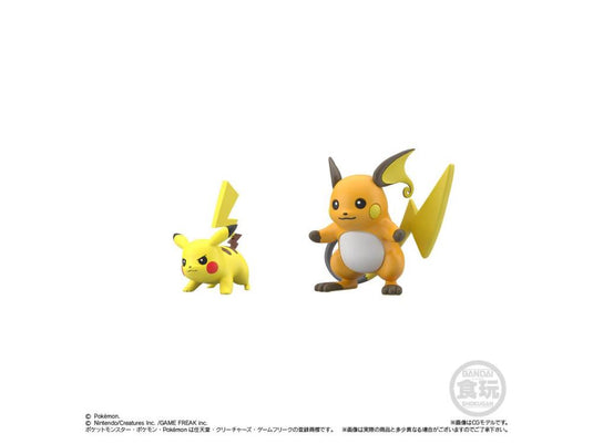 Bandai - Pokemon Scale World - Kanto Region Figure - Pikachu and Raichu