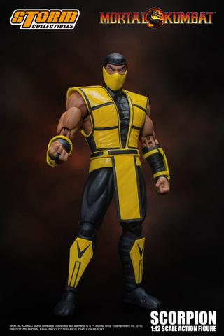 Kombat ストームコレクティブルズ　Mortal Scorpion Action 7-Inch Label Gold Edition Frostbite Scorpion Kombat Mortal ゲームキャラクター