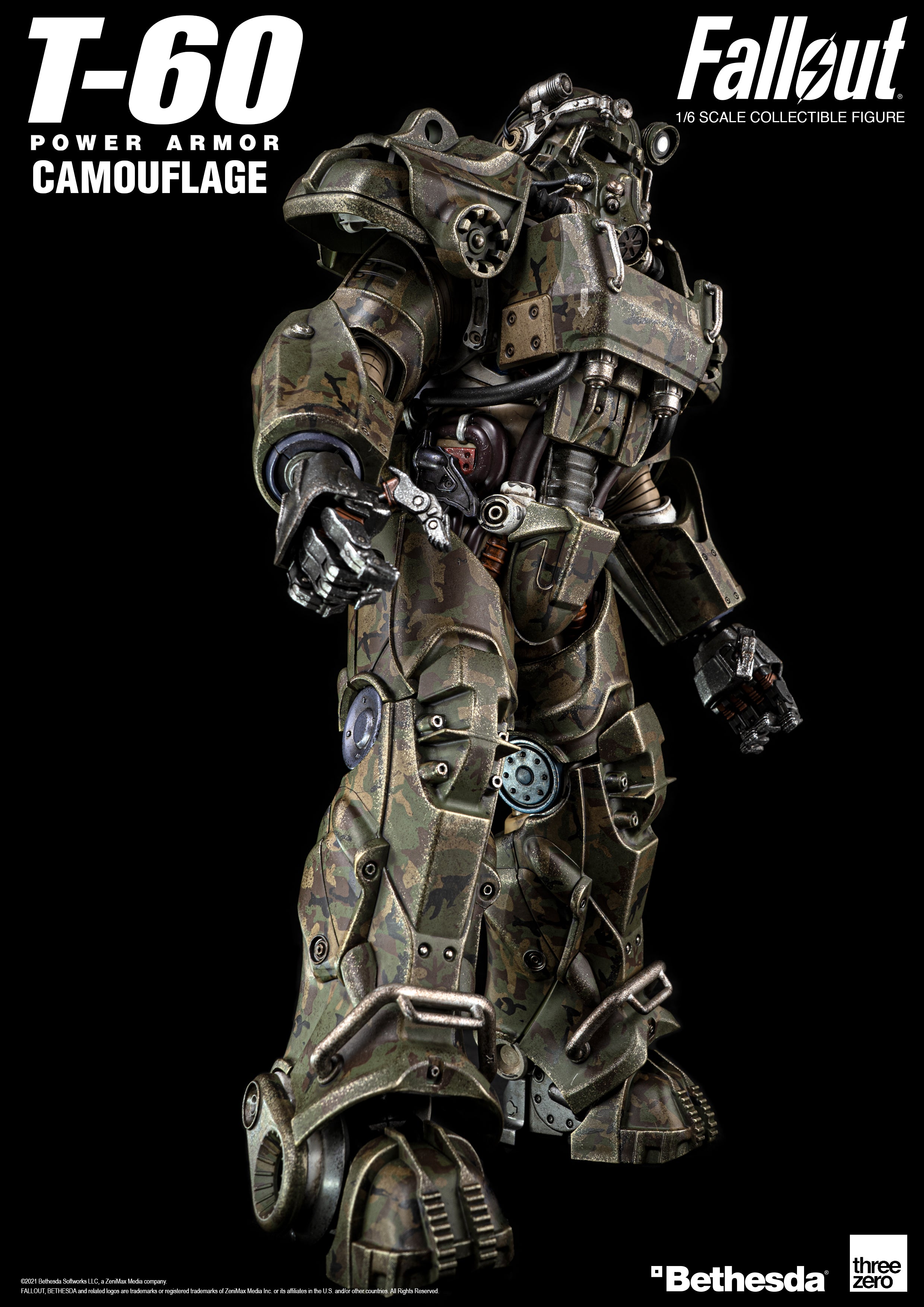Threezero - Fallout - T-60 Camouflage Power Armor – Ages Three and Up