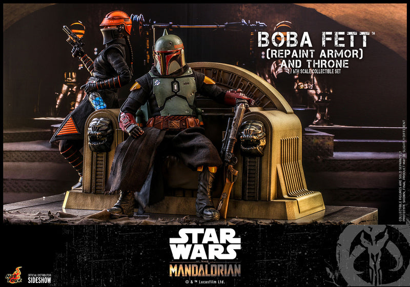 Load image into Gallery viewer, Hot Toys - The Mandalorian: Boba Fett (Repaint Armor) and Throne
