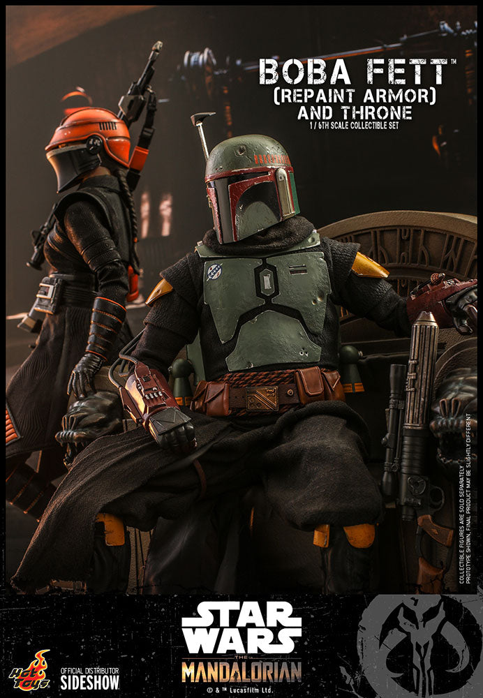 Load image into Gallery viewer, Hot Toys - The Mandalorian: Boba Fett (Repaint Armor) and Throne