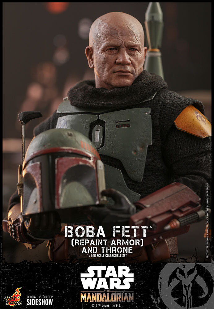 Load image into Gallery viewer, Hot Toys - The Mandalorian: Boba Fett (Repaint Armor) and Throne