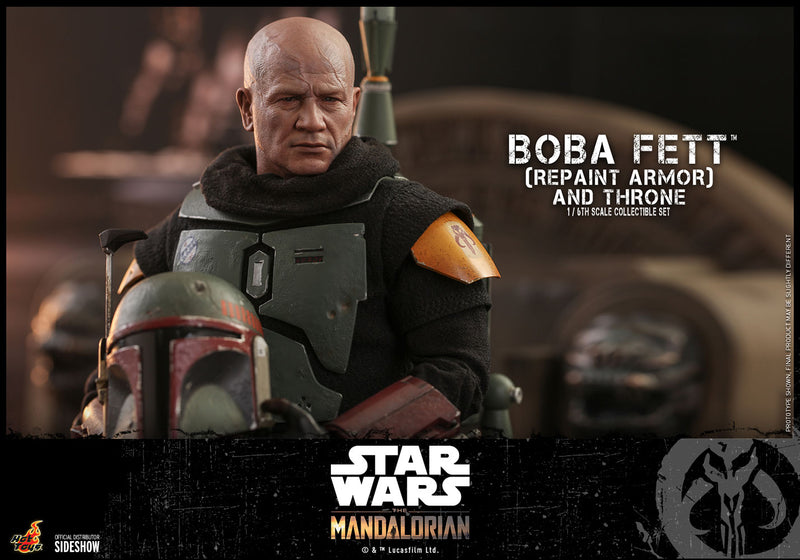 Load image into Gallery viewer, Hot Toys - The Mandalorian: Boba Fett (Repaint Armor) and Throne