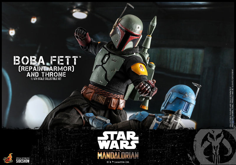 Load image into Gallery viewer, Hot Toys - The Mandalorian: Boba Fett (Repaint Armor) and Throne
