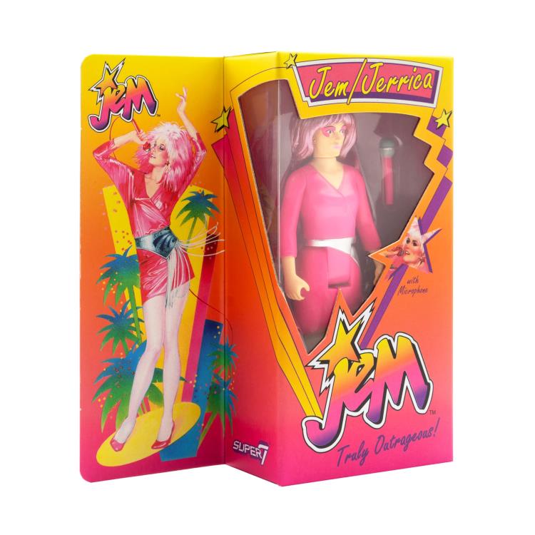 Load image into Gallery viewer, Super 7 - Jem and the Holograms ReAction: Jem (Neon Retro Box) SDCC 2022 Exclusive
