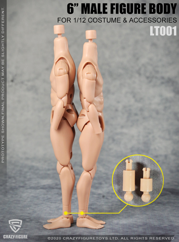 Load image into Gallery viewer, Crazy Figure - 1/12 Multi Joint Movable Male Body with Neck