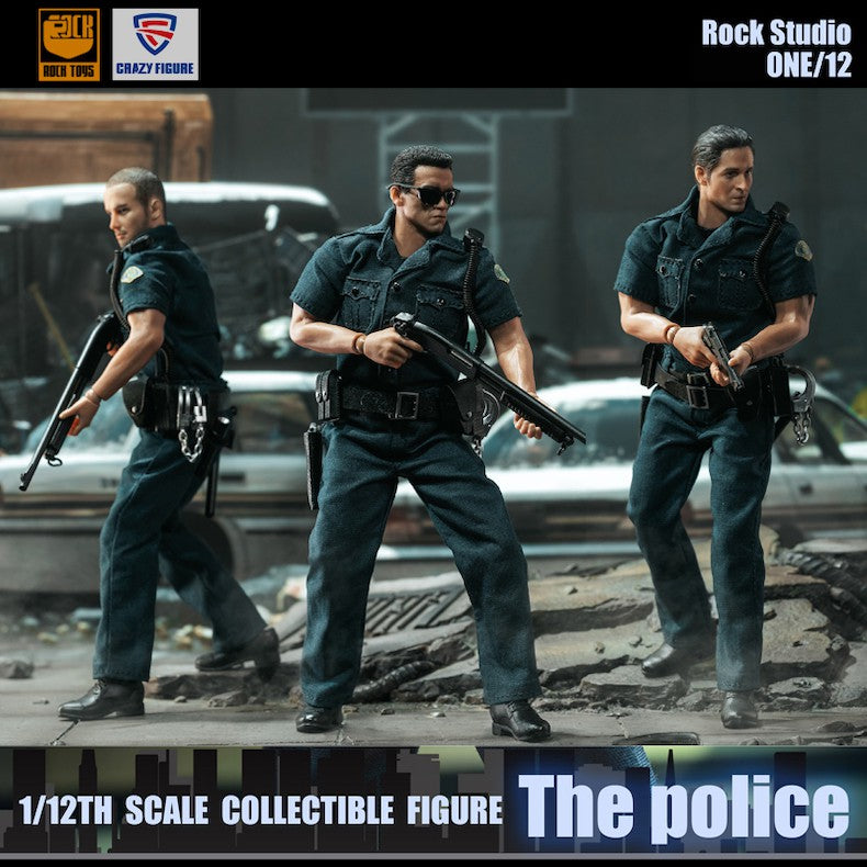 Crazy Figure X Rock Toys - 1/12 City Police - Set of 3 – Ages
