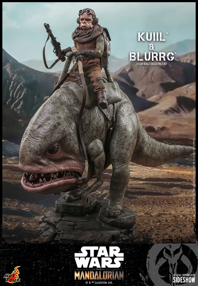 Load image into Gallery viewer, Hot Toys - Star Wars The Mandalorian - Kuiil and Blurrg Set (Restock)