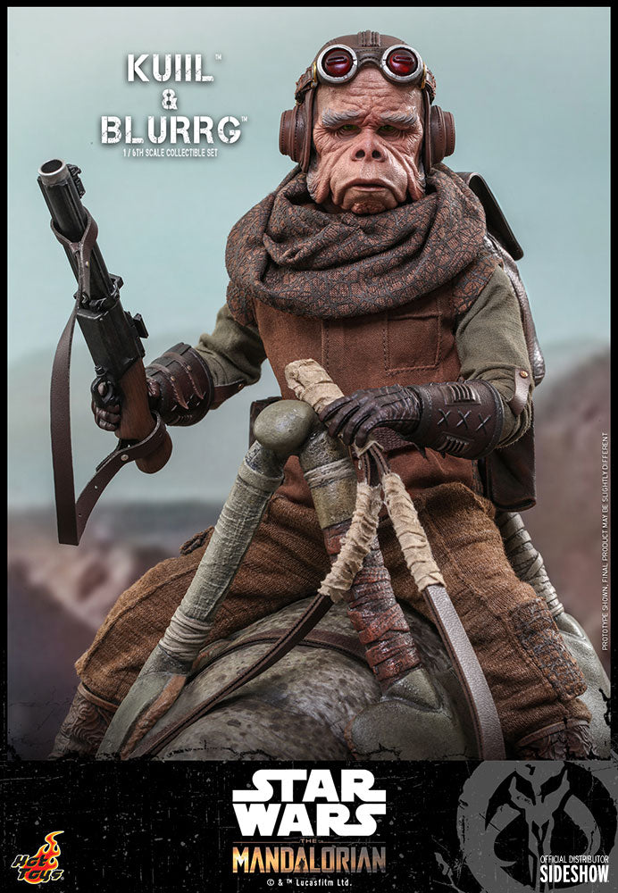 Load image into Gallery viewer, Hot Toys - Star Wars The Mandalorian - Kuiil and Blurrg Set (Restock)
