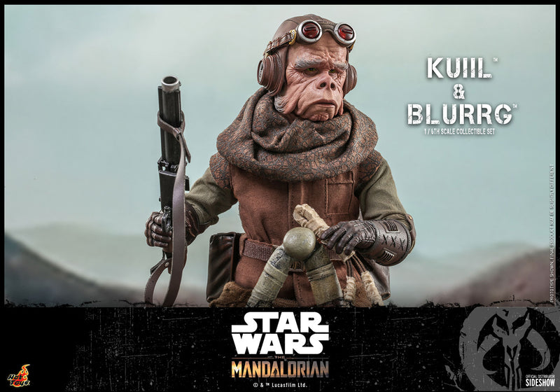 Load image into Gallery viewer, Hot Toys - Star Wars The Mandalorian - Kuiil and Blurrg Set (Restock)