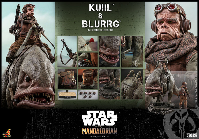 Load image into Gallery viewer, Hot Toys - Star Wars The Mandalorian - Kuiil and Blurrg Set (Restock)